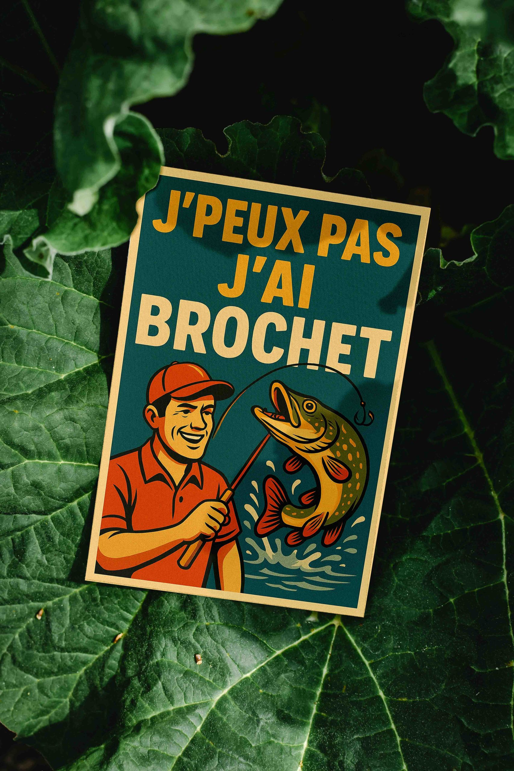 affiche vintage pêche