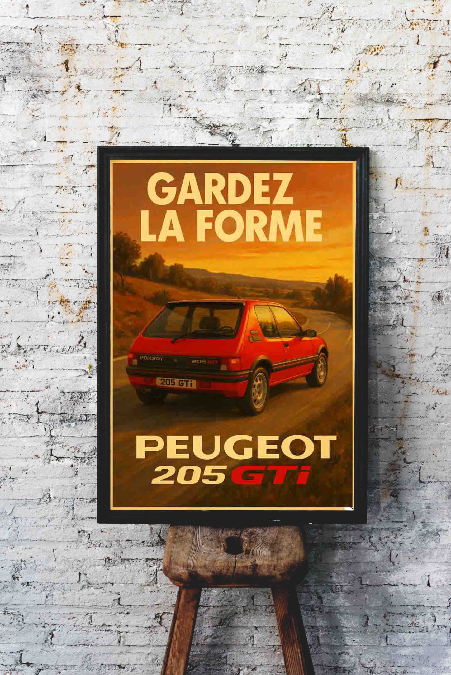 Affiche 205 gardez la forme mockup