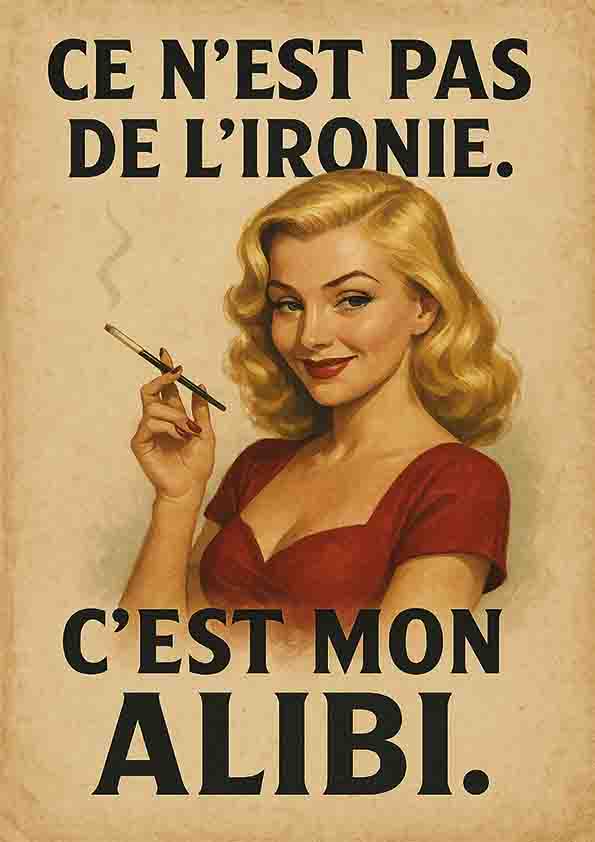 affiche ce n'est pas de l'ironie