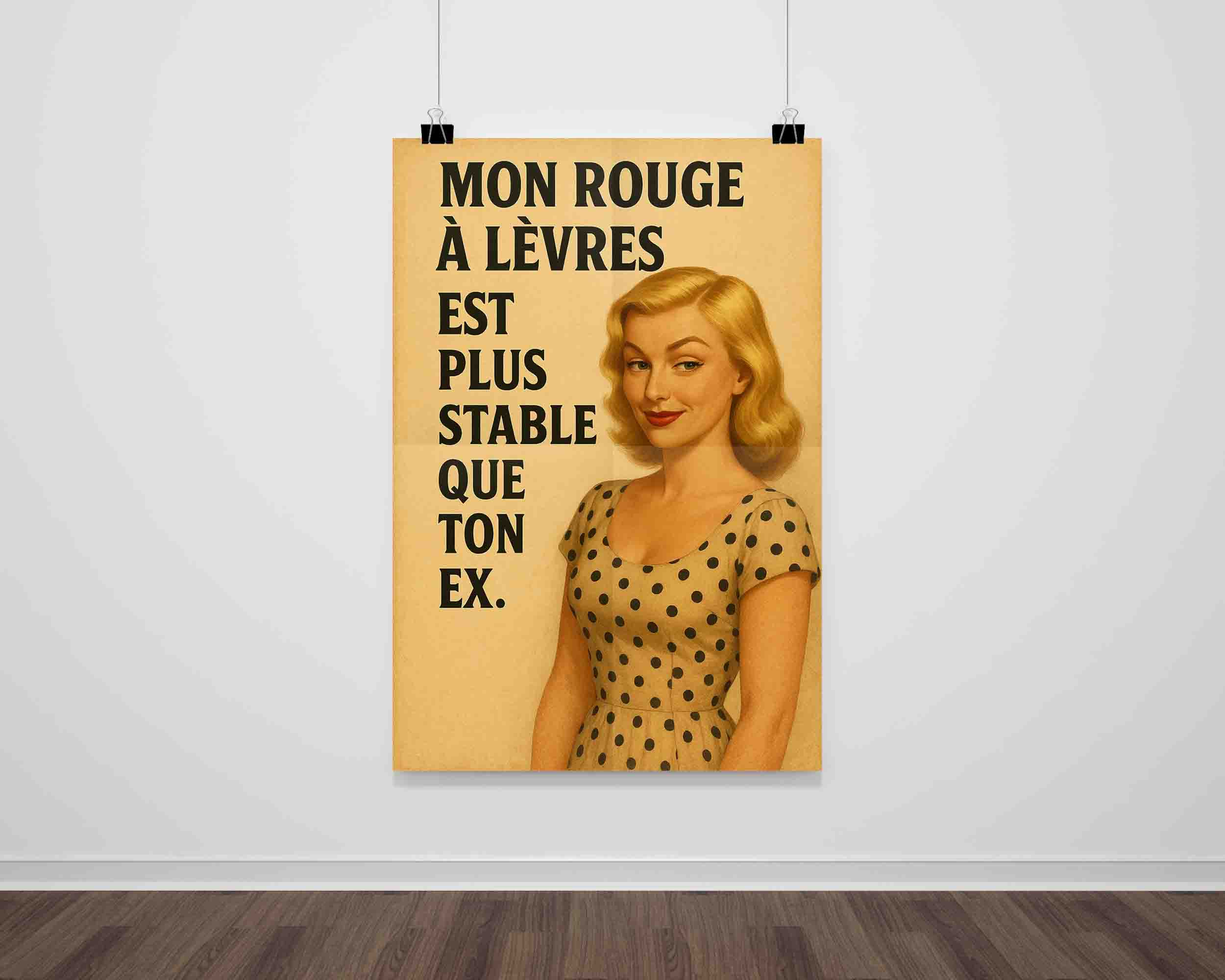 Affiche vintage Rouge à lèvre 1