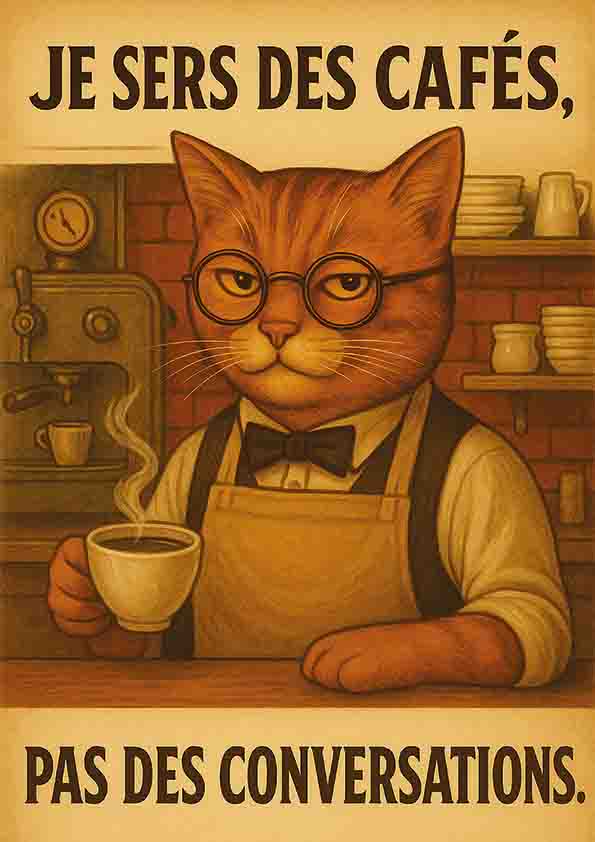 je sers des cafés , pas des conversations 1 