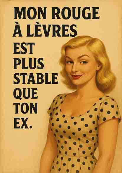 Affiche vintage Rouge à lèvre